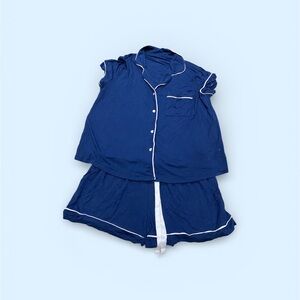 Stars Above Blue Pajama Set with White Trim- Womens size Large